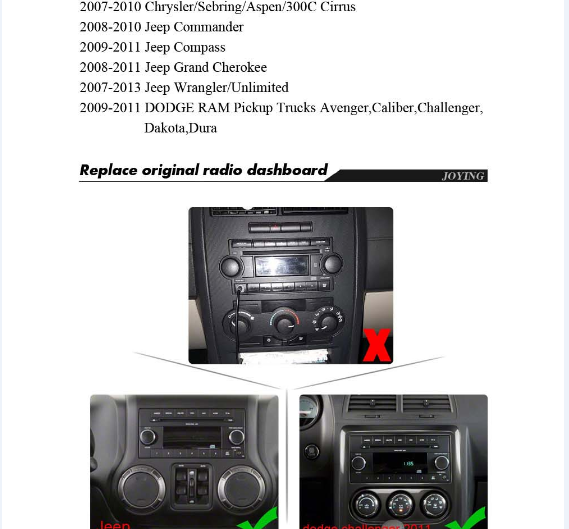 Joying Android Car Stereo: Perfect unit for my Dodge Ram 1500 plug and