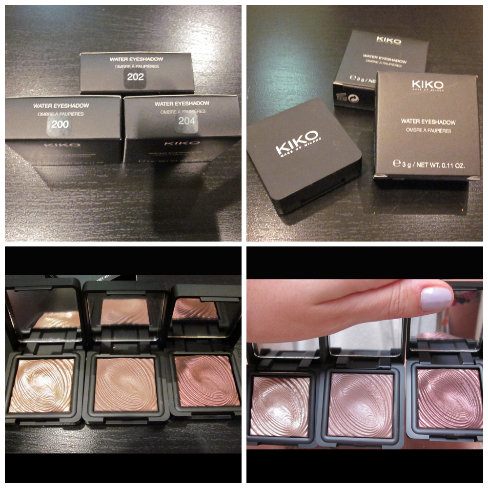 G&M Makeup Corner KIKO Water Eyeshadows 2013 nr. 200, 202, 204