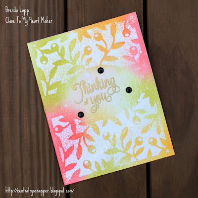 card created with Olive Branches Background & Distress Oxide™ Inks