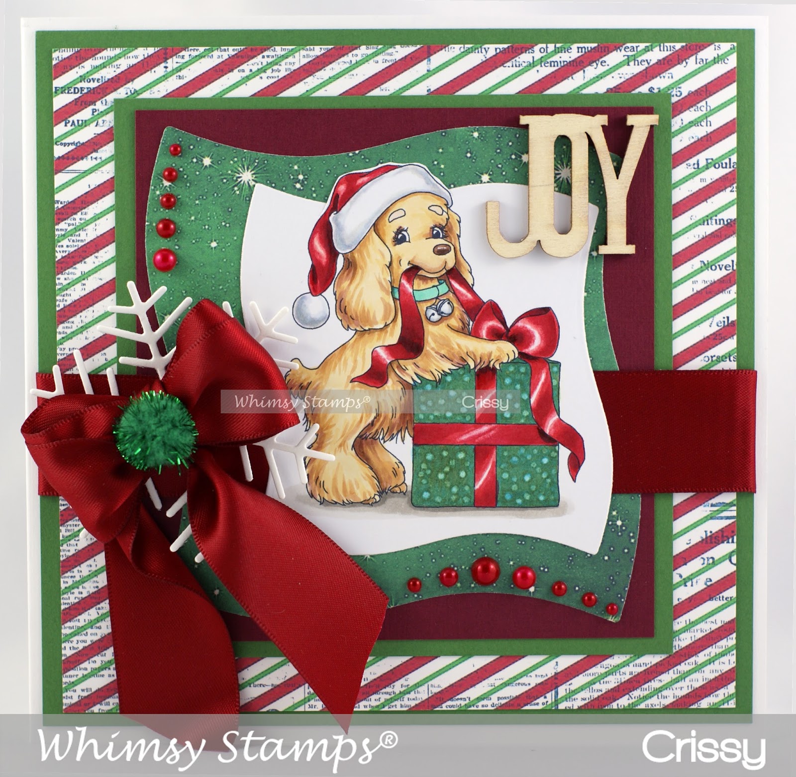 Crissys art  heart christmas spaniel set Crissys art  heart christmas spaniel set