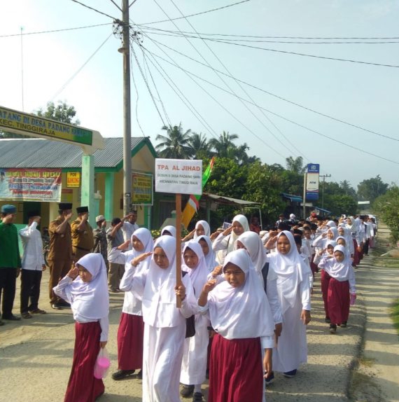 Pembukaan MTQ dan Festival Nasyid tingkat desa gelar di Desa Padang sari Tinggi Raja Kabupaten Asahan