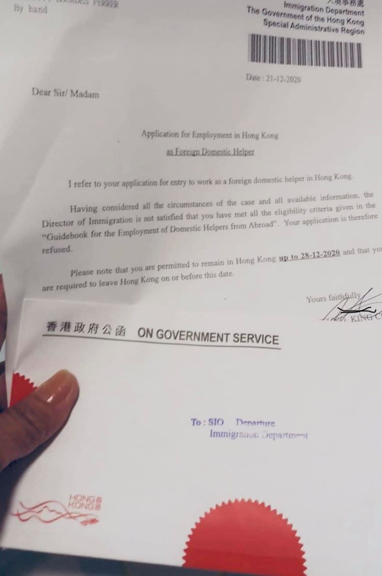 The Sun Hk Filipina Job Hopper Ordered To Leave After 2 Terminations One Back Out