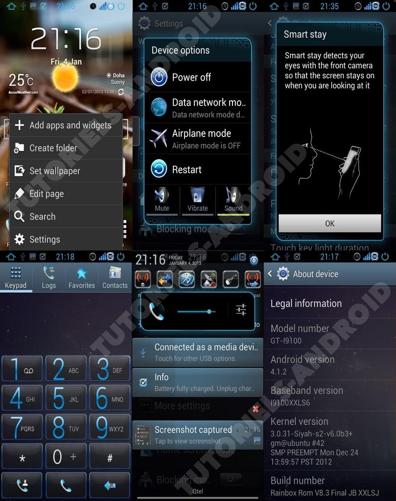 Captures : RainBoxROM pour GALAXY S2
