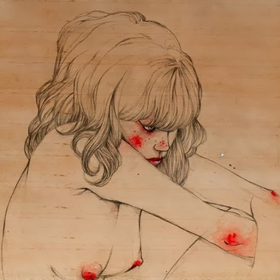 Conrad Roset pinturas aquarelas borradas mulheres seminuas coloridas