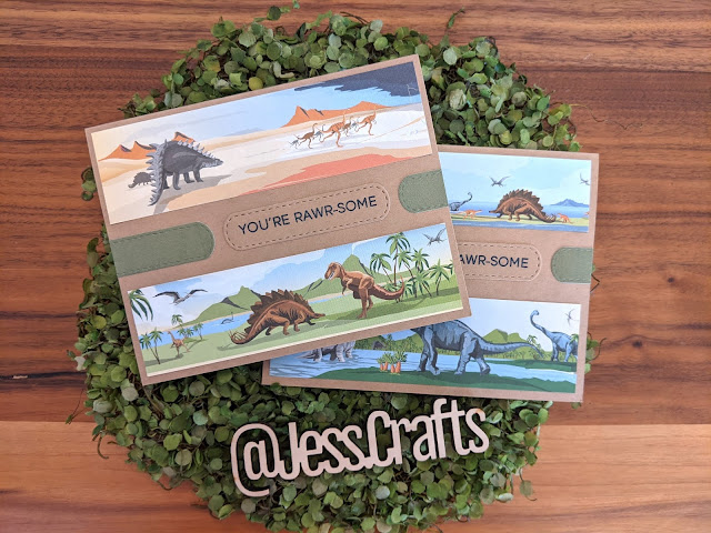 Card made with Carta Bella Dinosaur 6x6 Paper Pad by Jess Crafts
