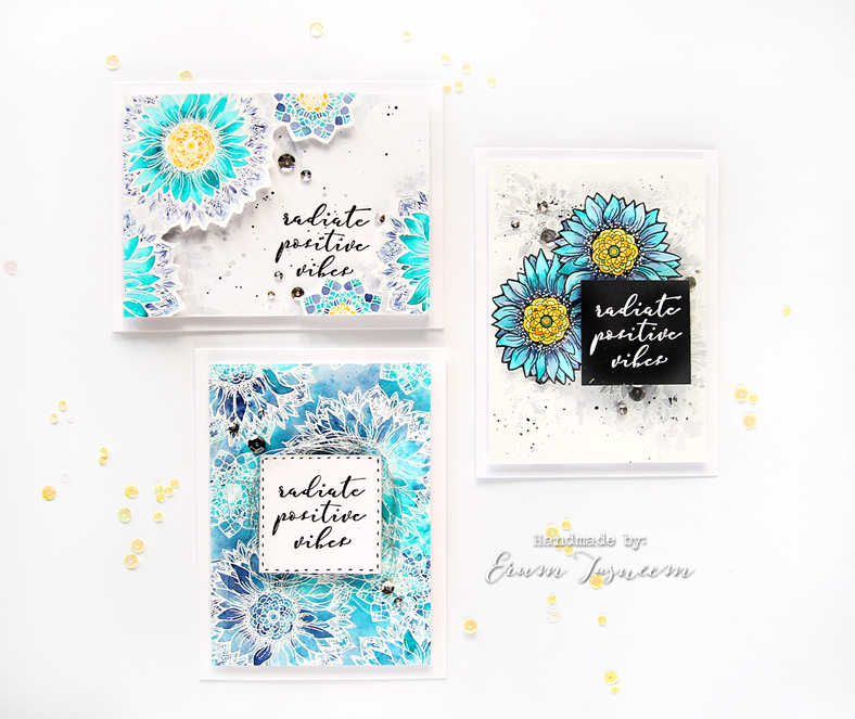 Spellbinders Sunflower Cool Vibes Stamp Set from the Cool Vibes Collection by Stephanie Low | Erum Tasneem | @pr0digy0