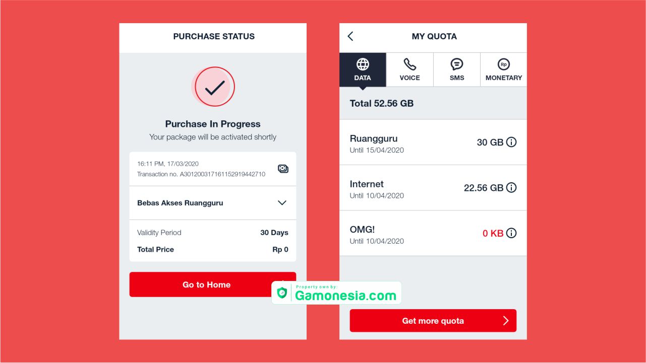 cara mendapatkan kuota telkomsel ruang guru 30Gb gratis