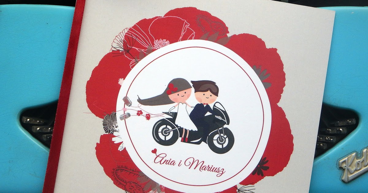 Polkastudio Zaproszenie ślubne Dla Motocyklistów