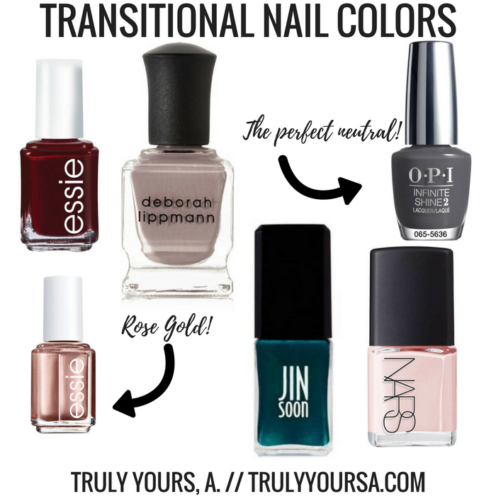 TRULY YOURS, A.: My Favorite Summer to Fall Transitional Nail Colors