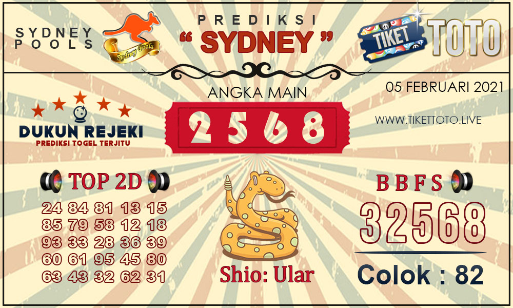 Prediksi Togel SYDNEY TIKETTOTO 05 FEBRUARI 2021
