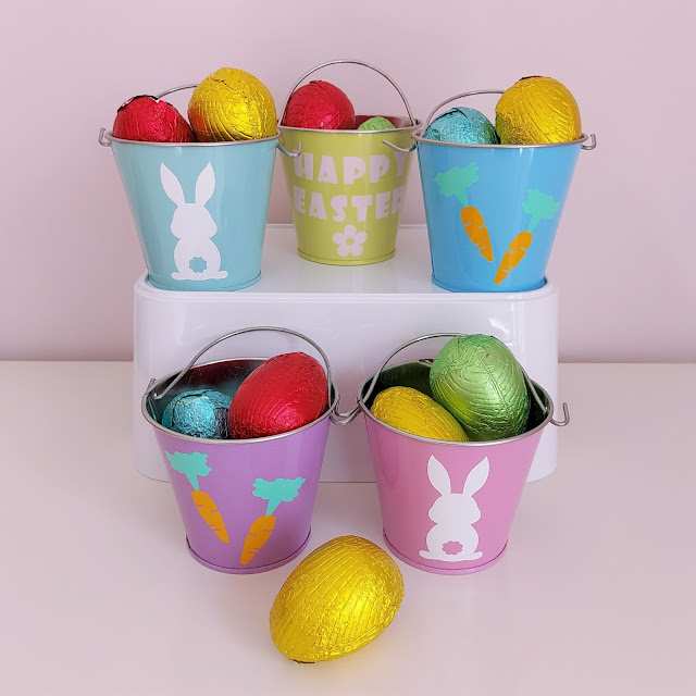 A Playful Stitch Cute Easter Buckets with the Cricut Joy