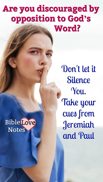 Are you being silenced by Increasing opposition to God’s Word? This 1-minute devotion addresses that problem.