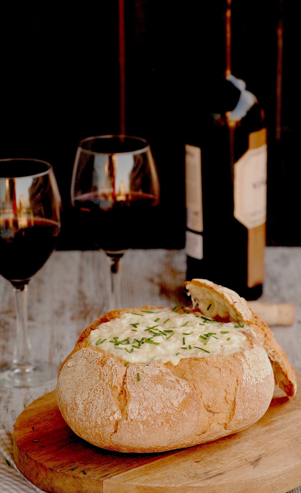 Cocinando con Neus Fondue de queso en pan