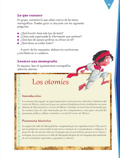 Apoyo Primaria Español 4to grado Bloque 2 lección 4 Elaborar un texto monográfico sobre pueblos originarios de México