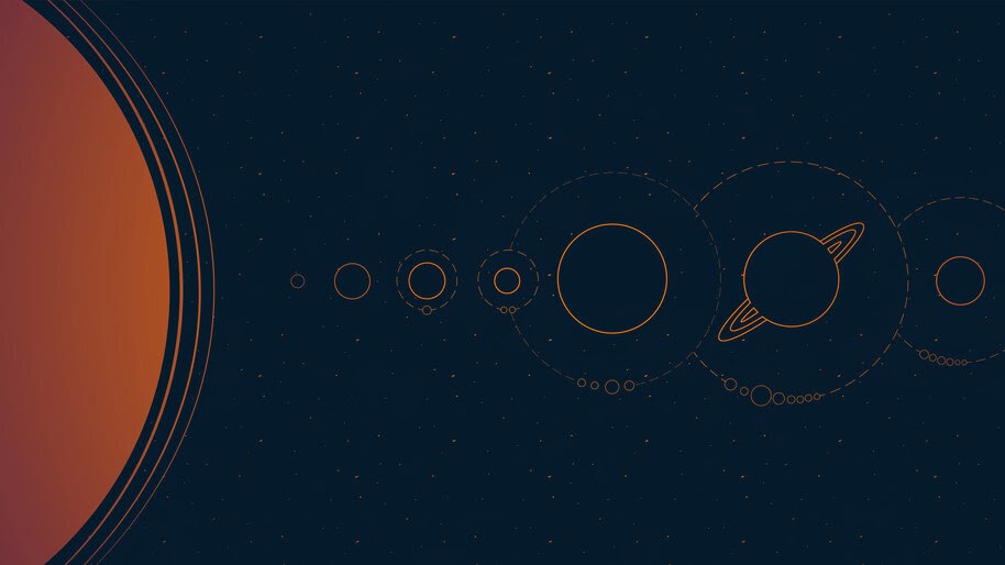 #8.3214, Solar System, Planet, Simple, Minimalist, 4K Wallpaper