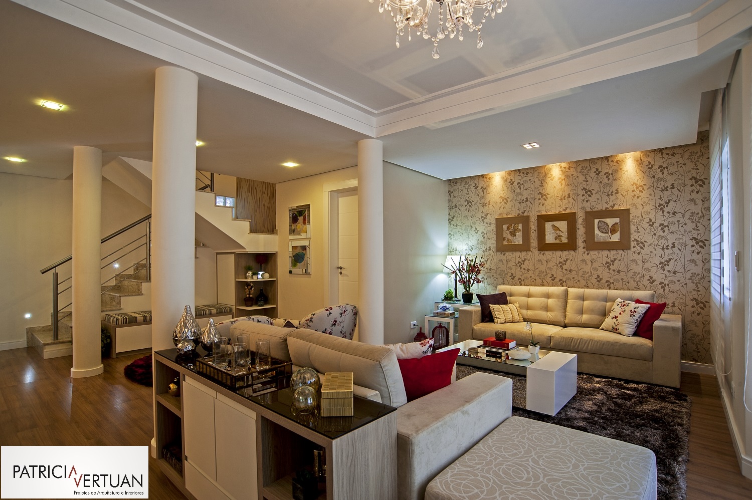 Construindo Minha Casa Clean: Como Decorar Colunas no Meio da Sala