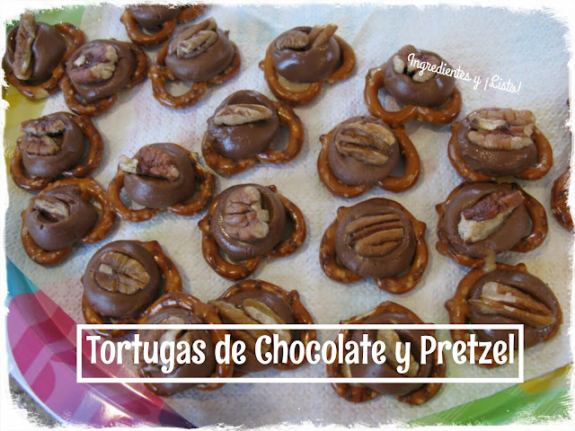 Ingredientes y ¡Listo!: Tortugas de Chocolate y Pretzel
