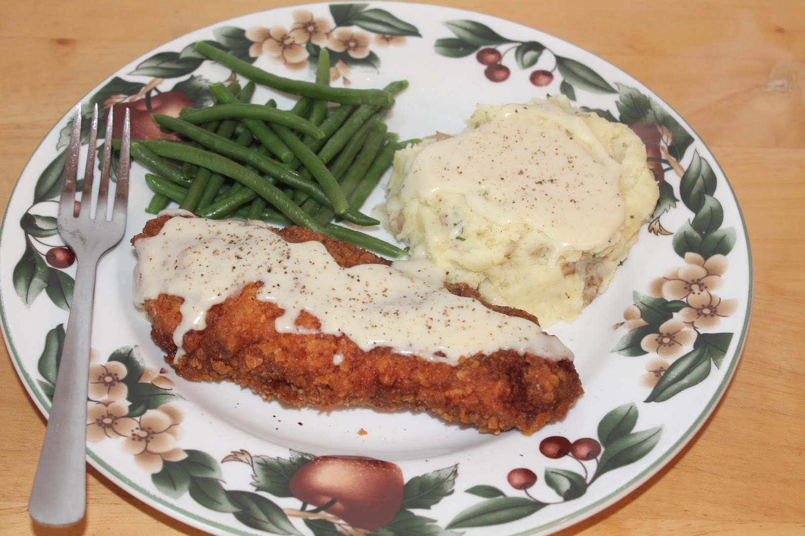Savory Moments Chicken fried chicken with milk gravy {Secret Recipe Club}