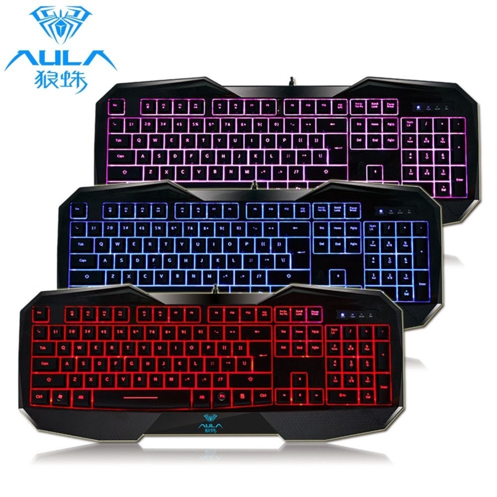 Top AULA BE FIRE 3 Colors LED Backlit Expert Gaming Wired