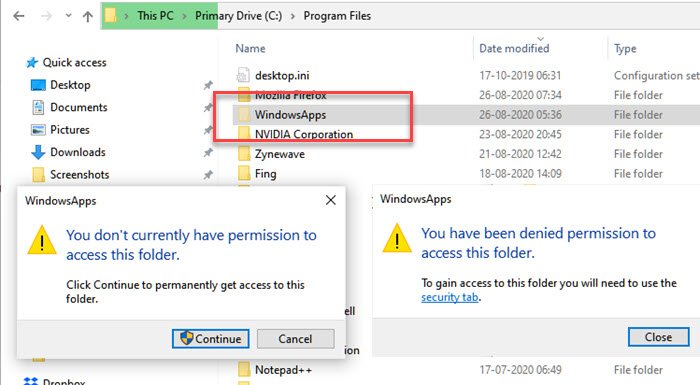 Что такое скрытая папка WindowsApps и почему я не могу получить к ней доступ?