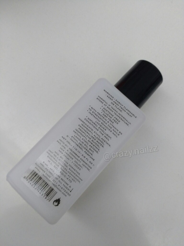 Colorbar Nail Polish Remover with Vitamin E Review