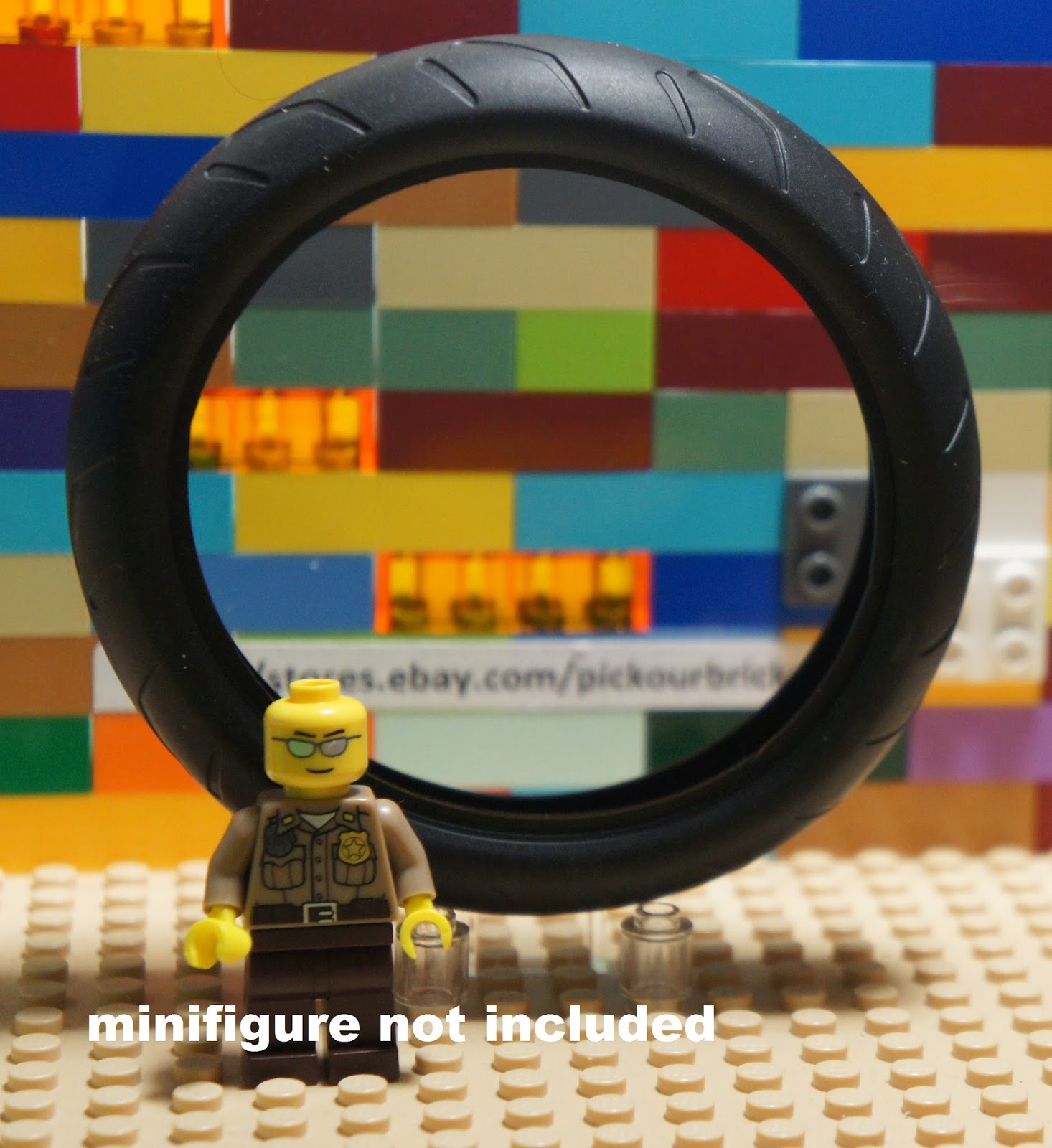 LEGO 88516 Black Motorcycle RUBBER TYRE Tire 94.2 x 20 for Trucks