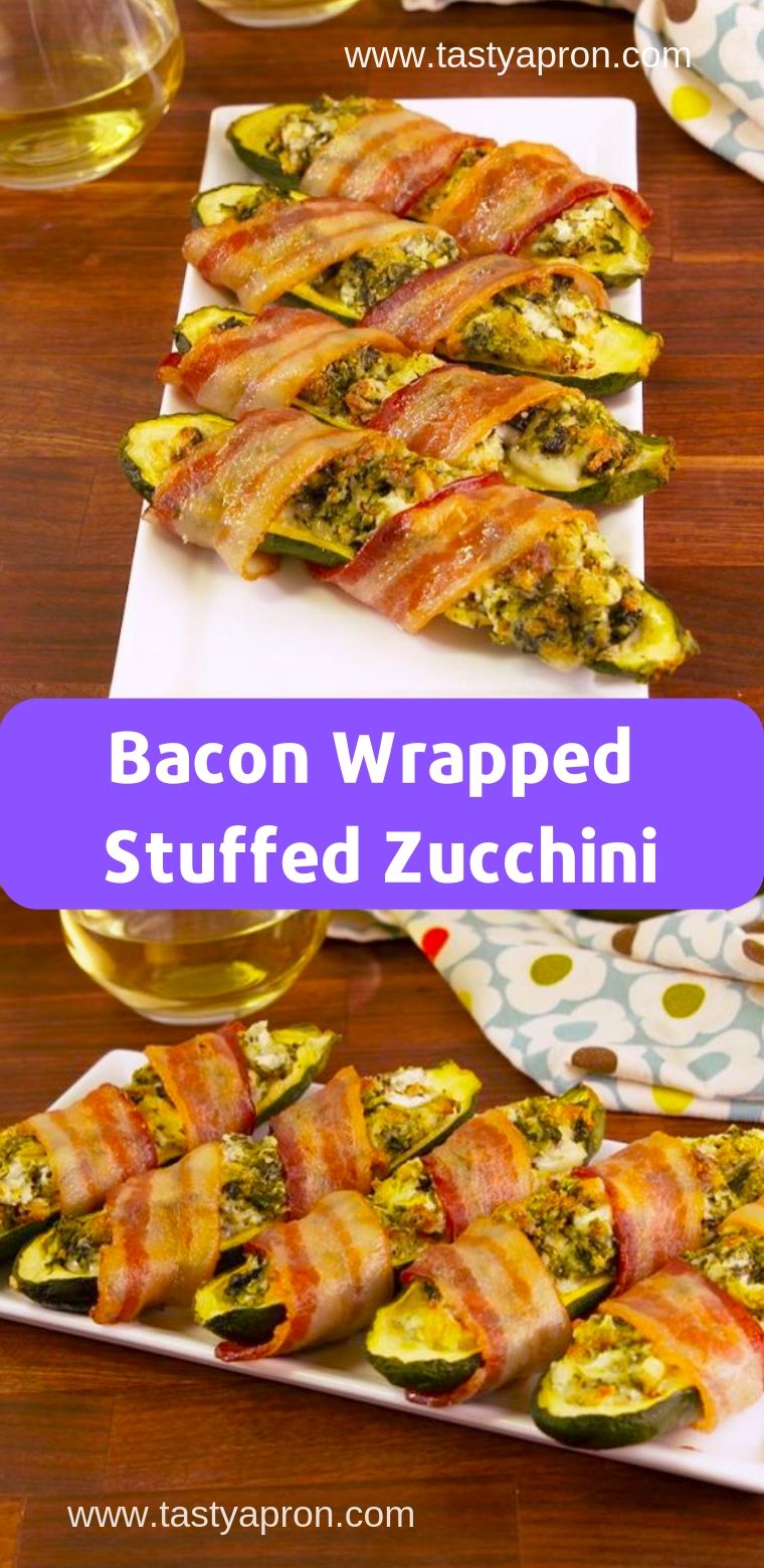 Bacon Wrapped Stuffed Zucchini ( Appetizers ) Joki's Kitchen