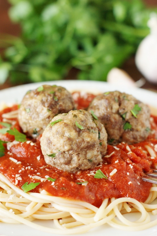 Baked Homemade Meatballs | The Kitchen is My Playground