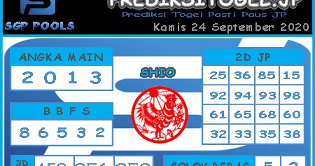 Syair Sgp Hari Ini 24 September 2020