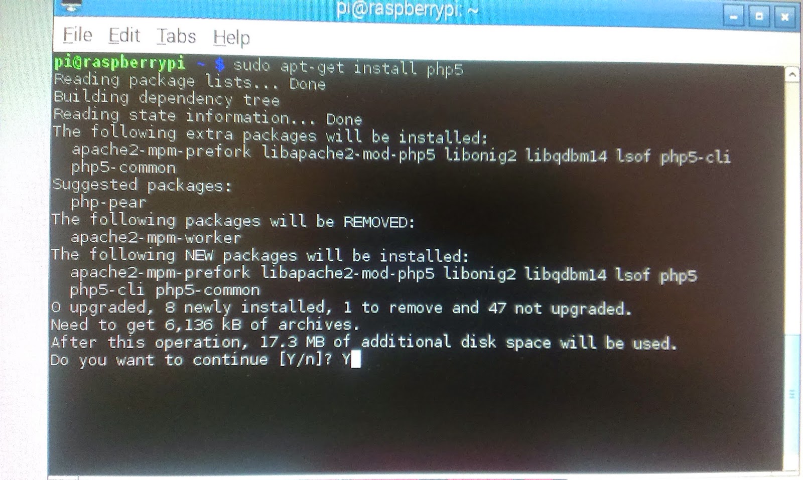 raspberry pi php5 has no installation candidate raspberry pi php5 has no installation candidate