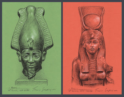 Osiris and Isis. Ancient Egypt. Mythology. God and Goddess. by Travis Simpkins