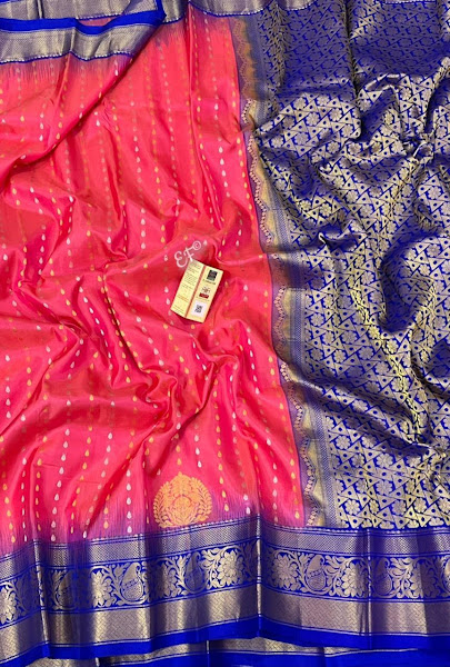 Pure Gadwal Silk Sarees With Allover Gold & SilverWeaving Buties and ...