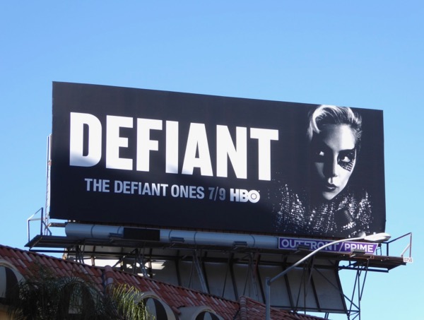 Lady Gaga The Defiant Ones billboard Sunset Strip Lady Gaga Defiant Ones billboard