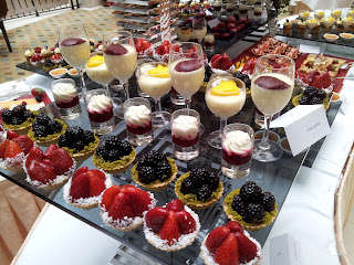 Desserts at Sunday Champagne Brunch at The Landmark Hotel, London