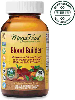 MegaFood, Blood Builder, Daily Iron Supplement and Multivitamin, Supports Energy and Red Blood Cell Production without Nausea or Constipation, Gluten-Free