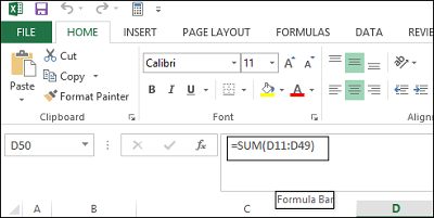 Nascondi formula in Excel 2013