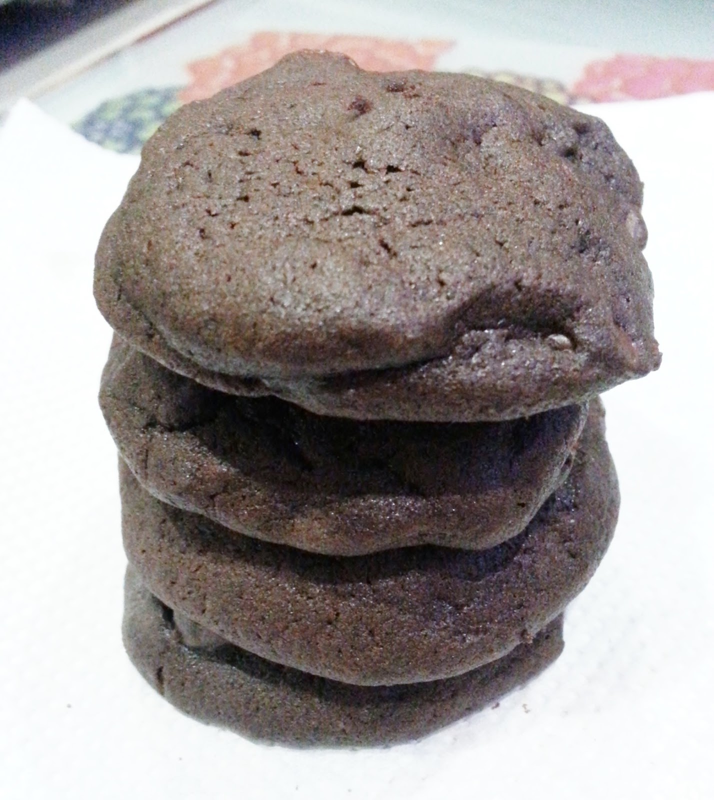 Soft baked Chewy Dark Chocolate Cookies Recipe themoodkitchen