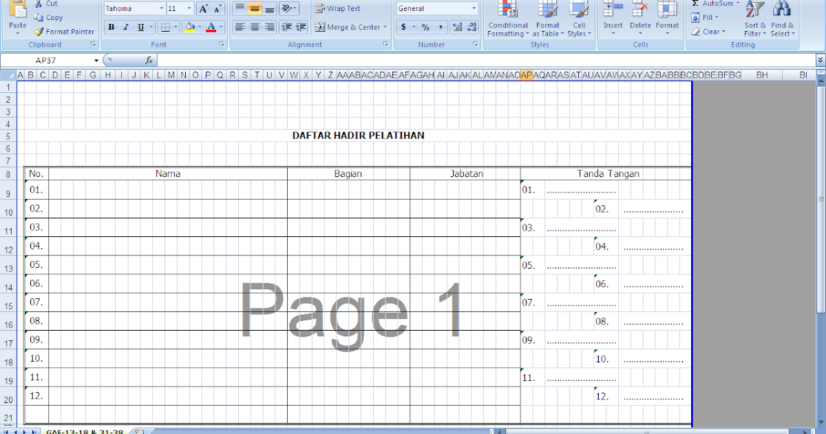 Download Contoh Daftar Hadir Kegiatan Pictures - Contoh File Guru