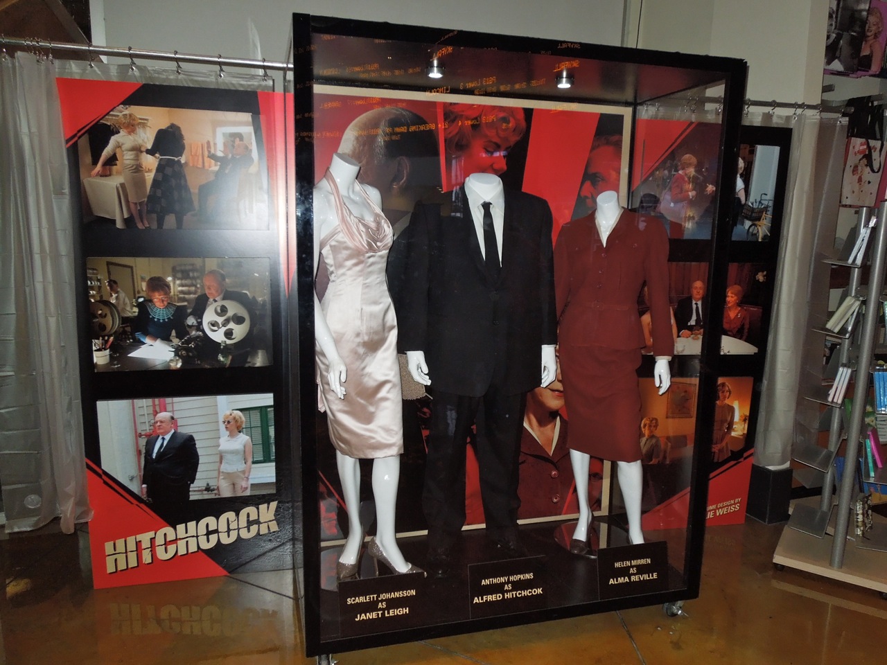 Hollywood Movie Costumes and Props Hitchcock movie costumes on display