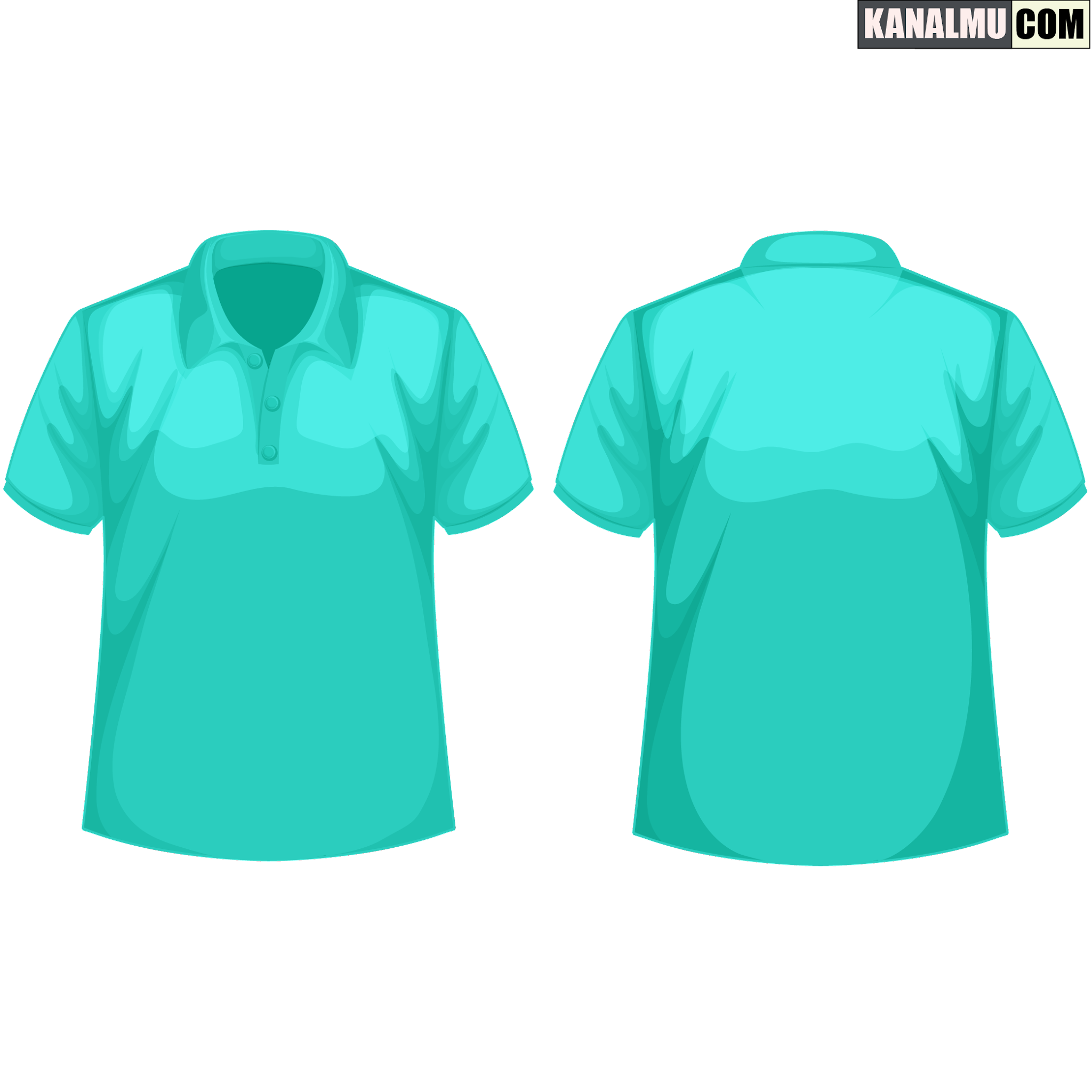 mentahan kaos polos biru tosca polo PNG - kanalmu