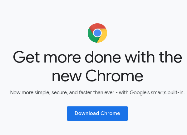 Google chrome download page