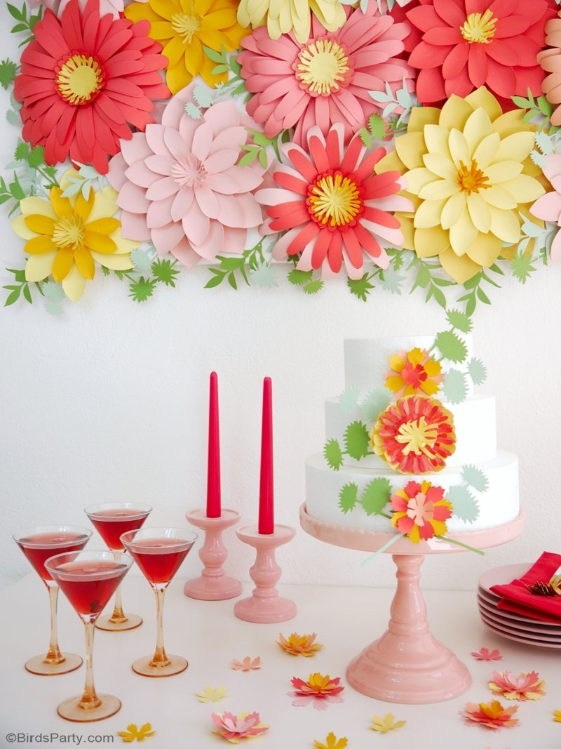 Easy paper flowers birthday decoration at home