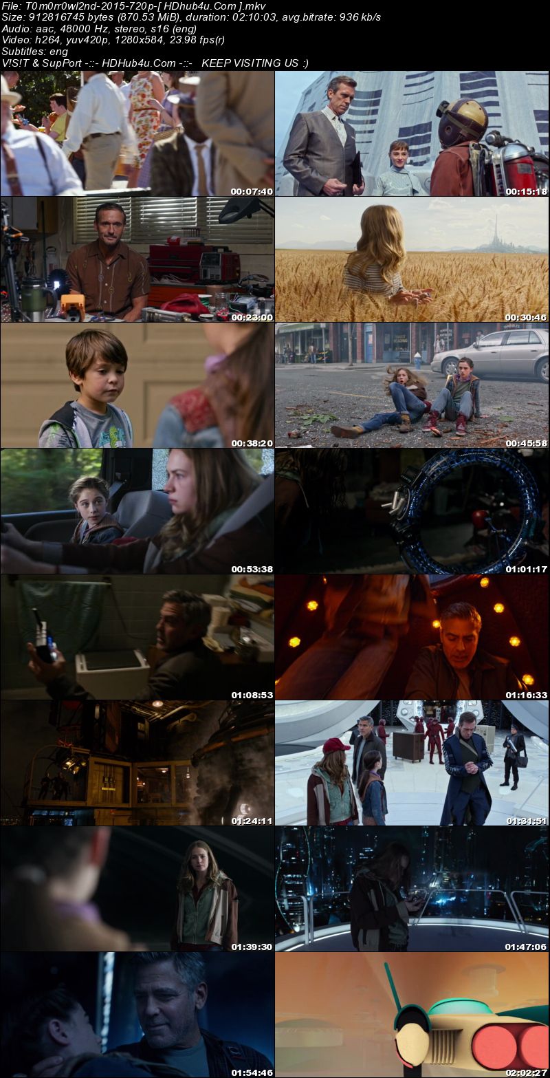 Tomorrowland 2015 English Movie 480p BluRay Esubs 350Mb Download