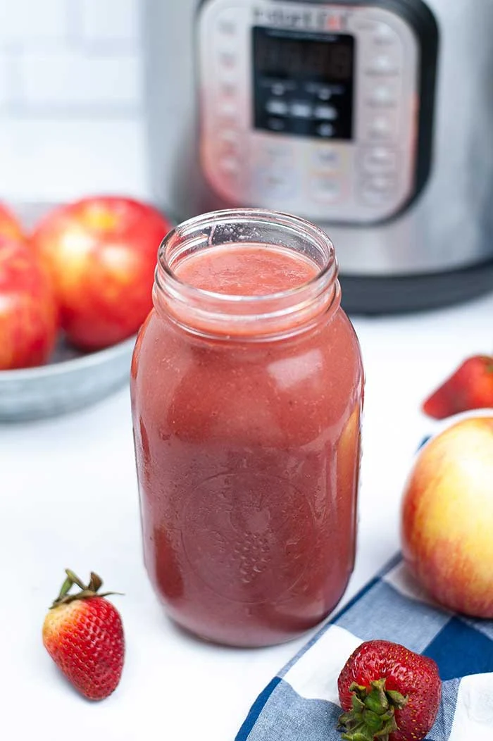 How to Make Strawberry Applesauce in Instant Pot, Crock Pot, or Stove