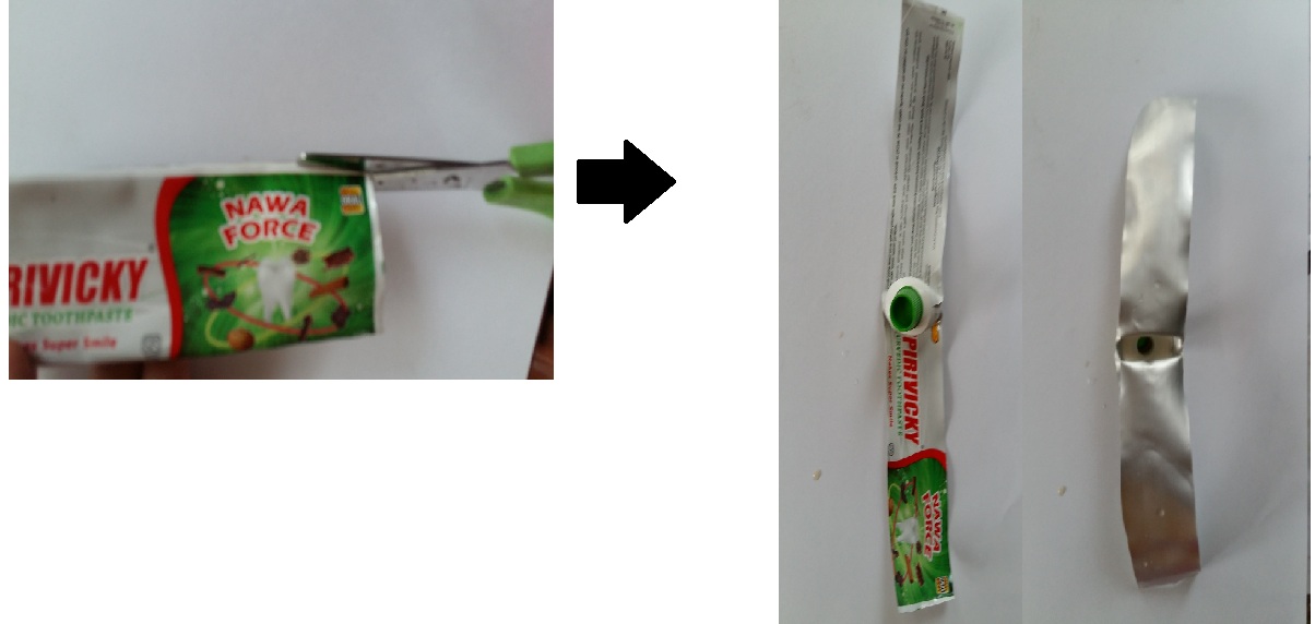 Make your garden beautiful with empty toothpaste tubes..