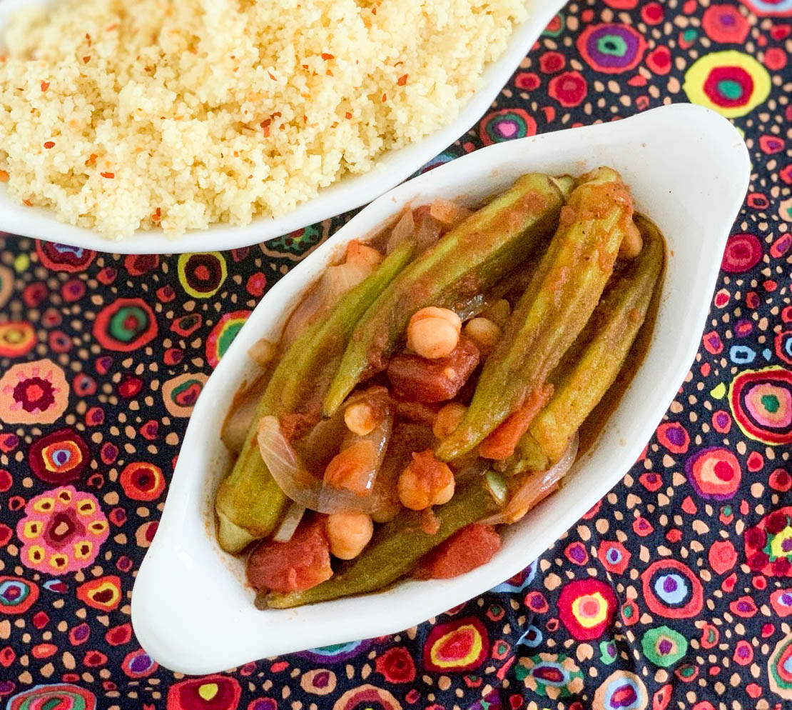 Spiced Okra Stew with Chickpeas and Tomato Coconut & Lime