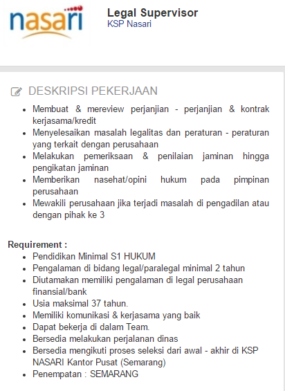 Info Lowongan Kerja Terbaru Kabupaten Batang 2017