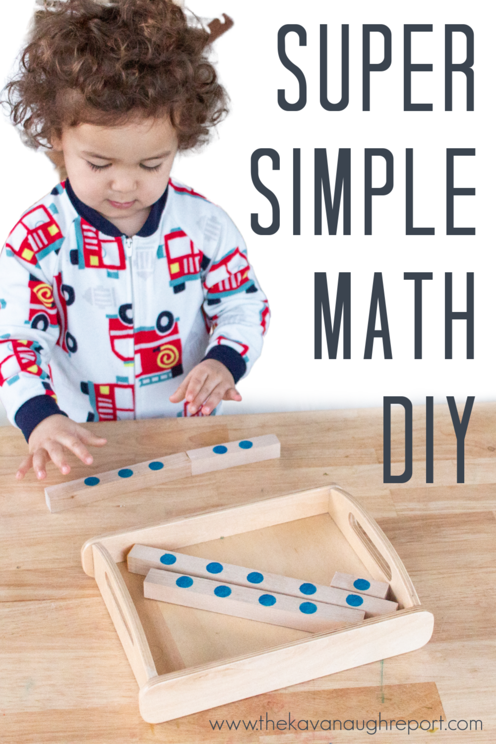 This Montessori inspired DIY activity is perfect to introduce math concepts to 3-year-olds. This simple toy is perfect for your Montessori shelves and a great way to get started with Montessori math at home. 