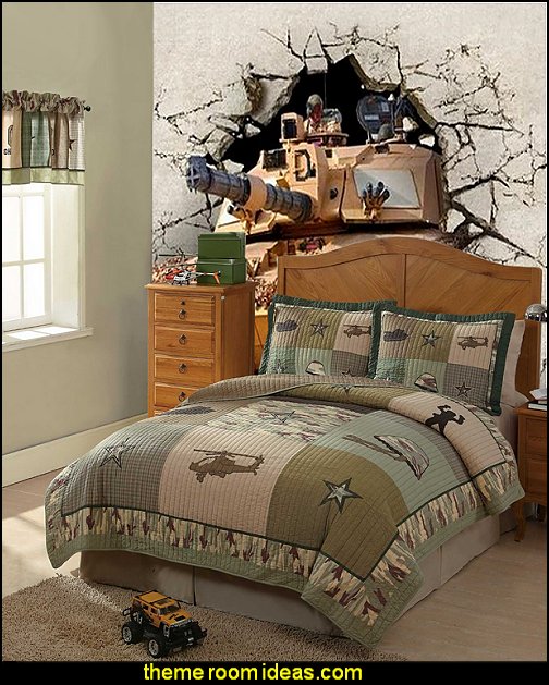 Army Bedroom Decor - Bedroom Army Military Themed Rooms Mural Room ...