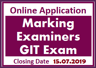 Application : Marking Examiners : GIT Exam 